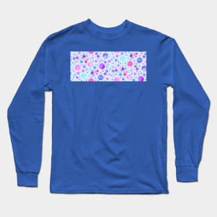 Festive and fun watercolor circle bubbles -colorful Long Sleeve T-Shirt